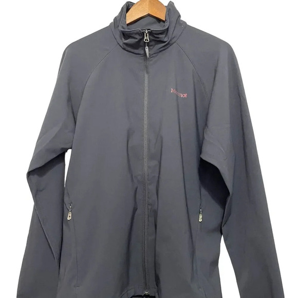 Marmot Gravity Softshell Full Zip Jacket Size L Black Zip Pockets‎ Outdoor - Picture 3 of 6